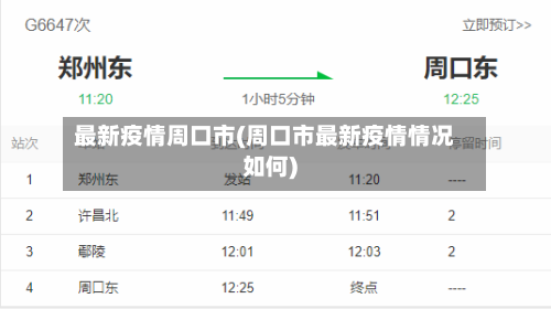 最新疫情周口市(周口市最新疫情情况如何)-第2张图片