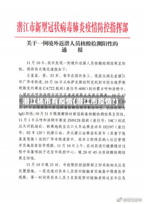 潜江杨市有疫情(潜江市疫情?)