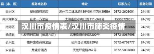 汉川市疫情表/汉川市肺炎疫情-第3张图片