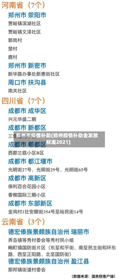 郑州市疫情补助(郑州疫情补助金发放标准2021)-第1张图片