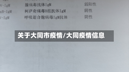 关于大同市疫情/大同疫情信息-第1张图片