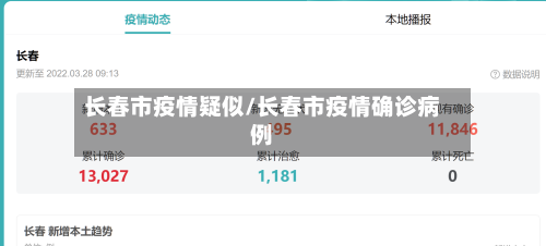 长春市疫情疑似/长春市疫情确诊病例-第2张图片