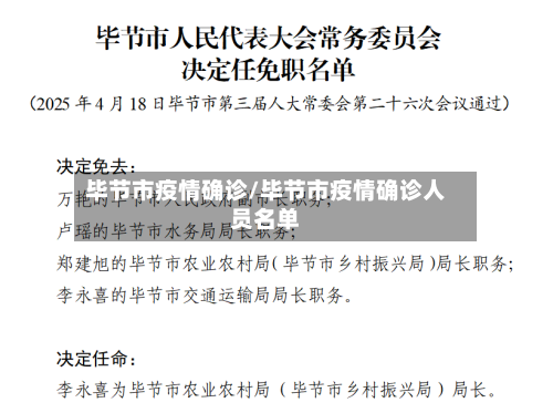 毕节市疫情确诊/毕节市疫情确诊人员名单-第2张图片