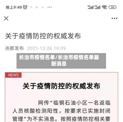 长治市疫情名单/长治市疫情名单最新消息