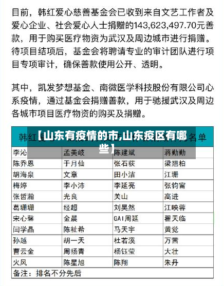 【山东有疫情的市,山东疫区有哪些】