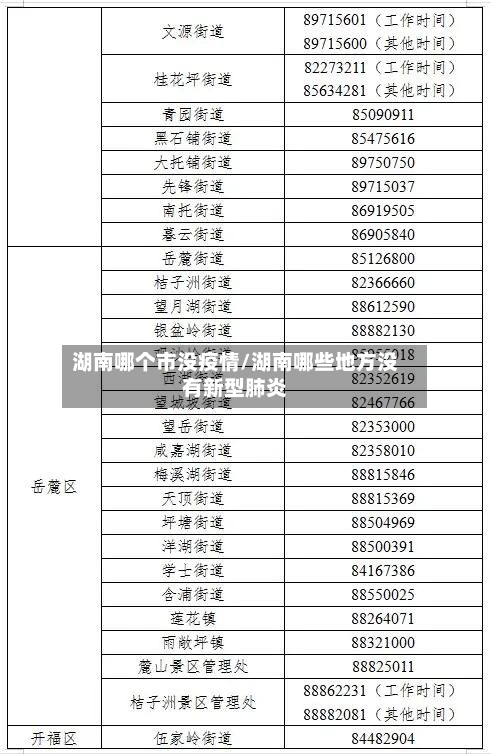 湖南哪个市没疫情/湖南哪些地方没有新型肺炎-第1张图片
