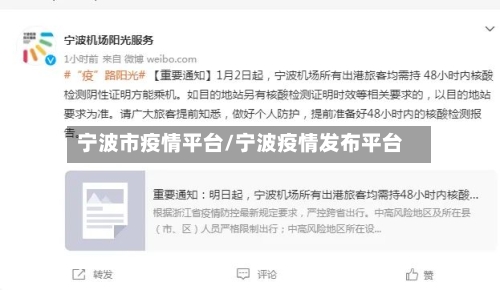 宁波市疫情平台/宁波疫情发布平台-第2张图片
