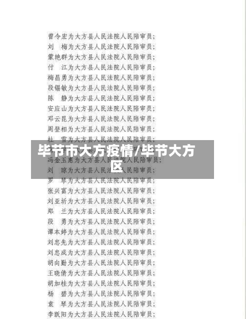 毕节市大方疫情/毕节大方区-第1张图片